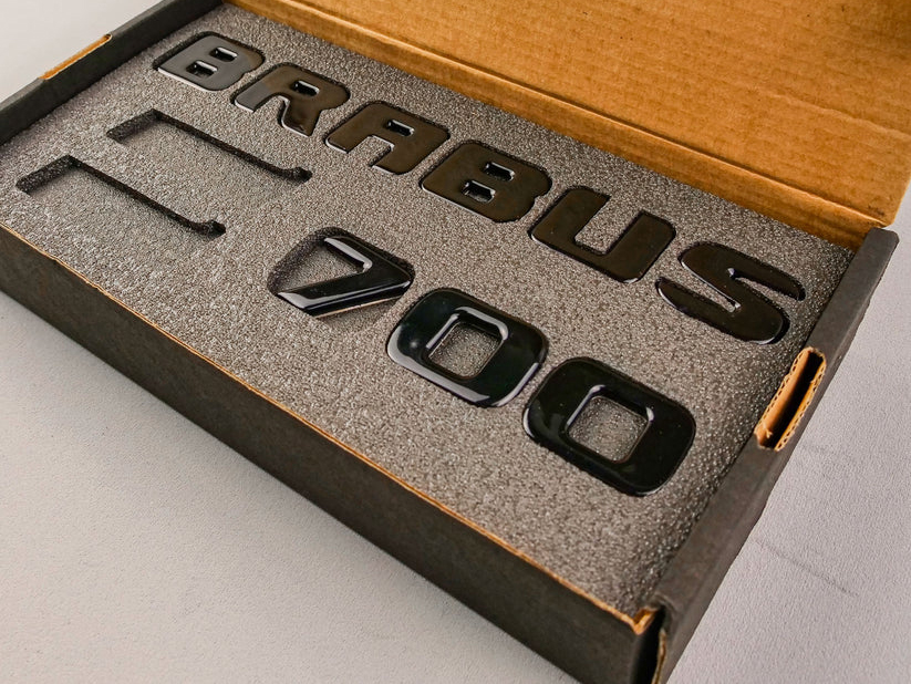 Brabus 700 Gloss Black Badges Emblems Set for Mercedes-Benz W463 W463A W464